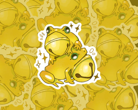 Jingle Frogs 3" Vinyl Sticker - Holiday 2024