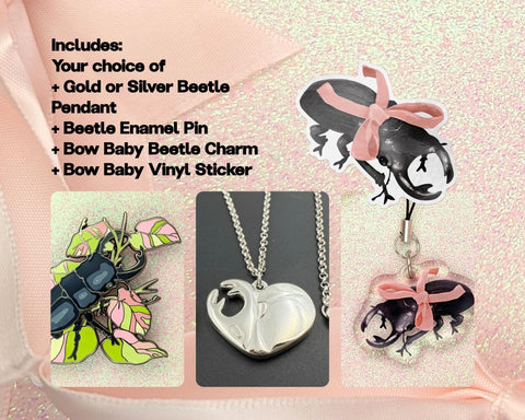 PREORDER Beetle Sweetie Super Special Bundle Bag - 2025 Valentines gift includes pendant, pin, and more!