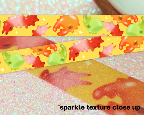 Sour Gummy Bugs - Valentines 2025 Sparkle Washi Tape 15mmx10m